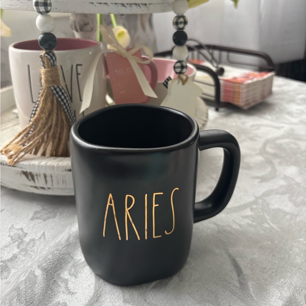 Rae Dunn Black Aries Mug